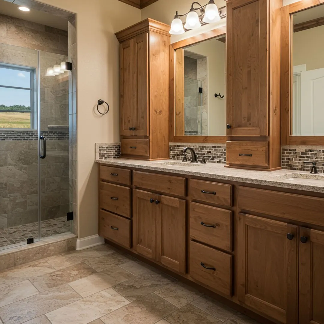 Modern bathroom remodel by Union County Contracting in Selinsgrove, PA