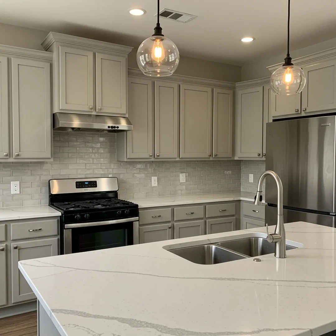 Contemporary kitchen renovation with modern appliances and custom cabinetry by Union County Contracting in Lewisburg, PA