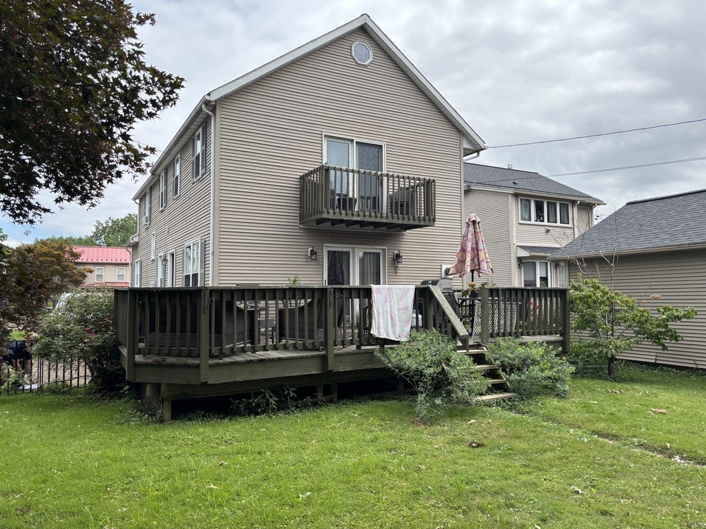 Before: Traditional wood deck in Lewisburg, PA requiring maintenance