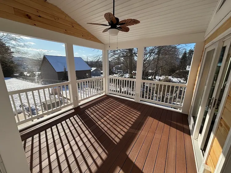 After: Beautiful enclosed outdoor living space overlooking the yard