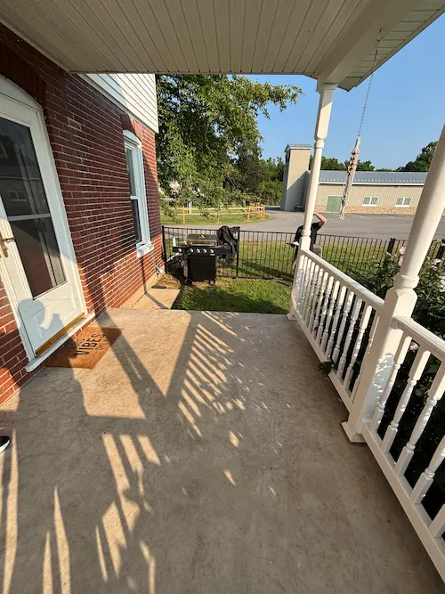 Before: Existing open porch structure in Winfield, PA